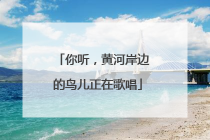 你听，黄河岸边的鸟儿正在歌唱